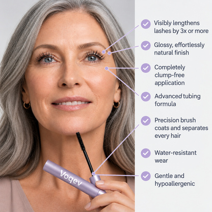 LAST DAY PROMOTION 84% OFF💜Voqev Waterproof Curling & Lengthening Mascara- For Mature Lashes