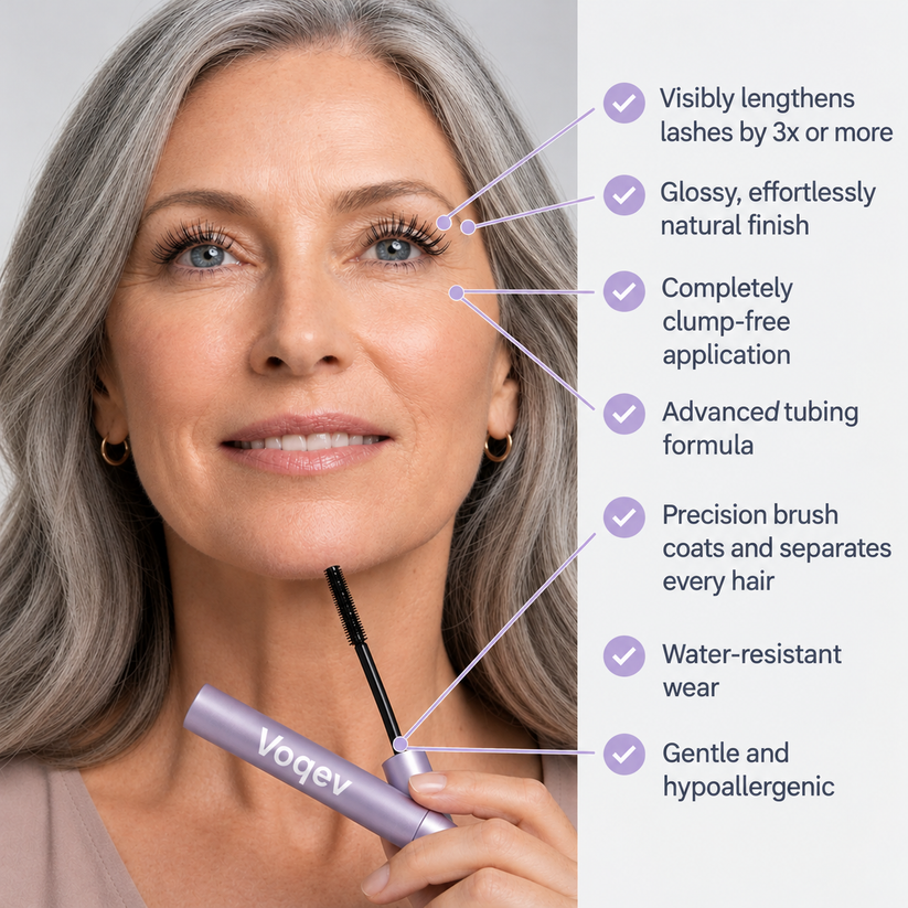 Mascara designed for fine and mature lashes