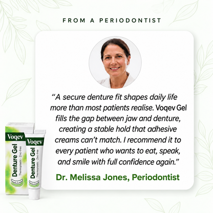 Voqev Gel | Stop Denture Slipping 100% - All-Day Secure Hold