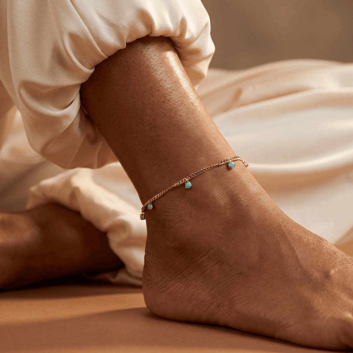 Amazonite Anklet - Flowing