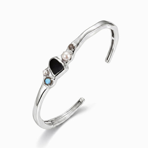 Black Obsidian Pearl Cuff - Heirloom
