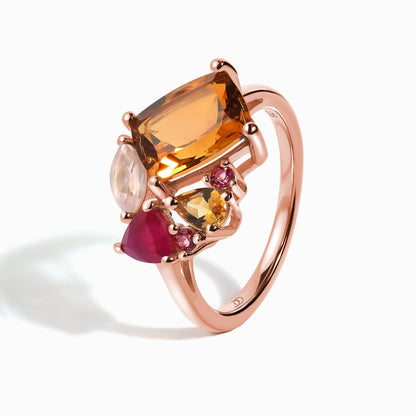 Citrine Ring - Tonal Cluster