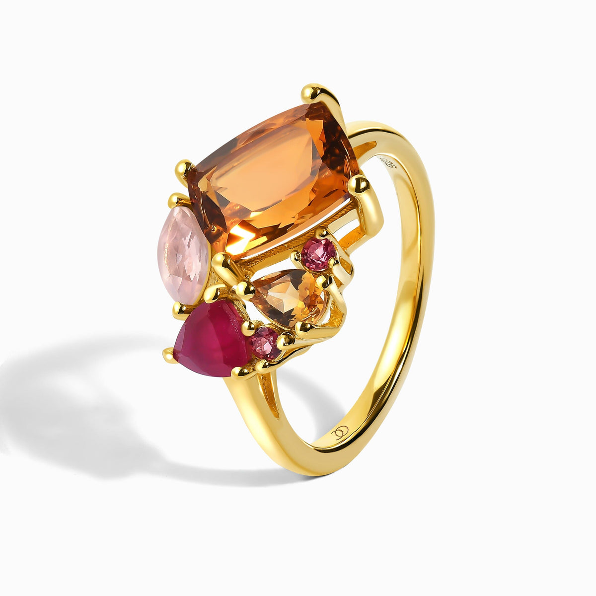 Citrine Ring - Tonal Cluster