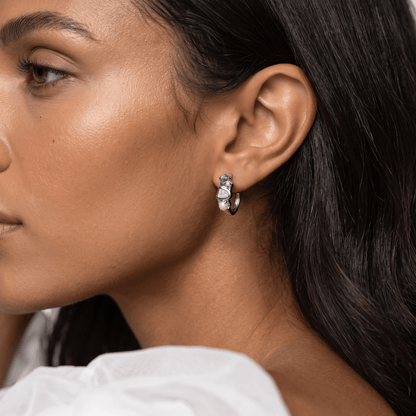 Queen Moonstone Pearl Hoops - Heirloom