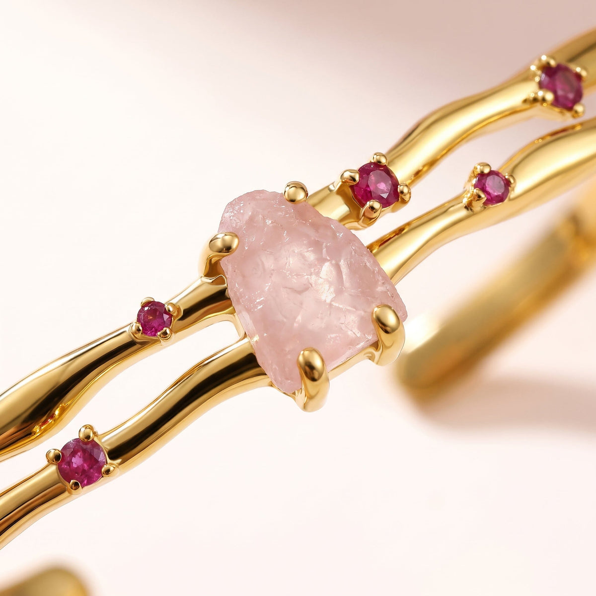 Rose Quartz Cuff - Flow