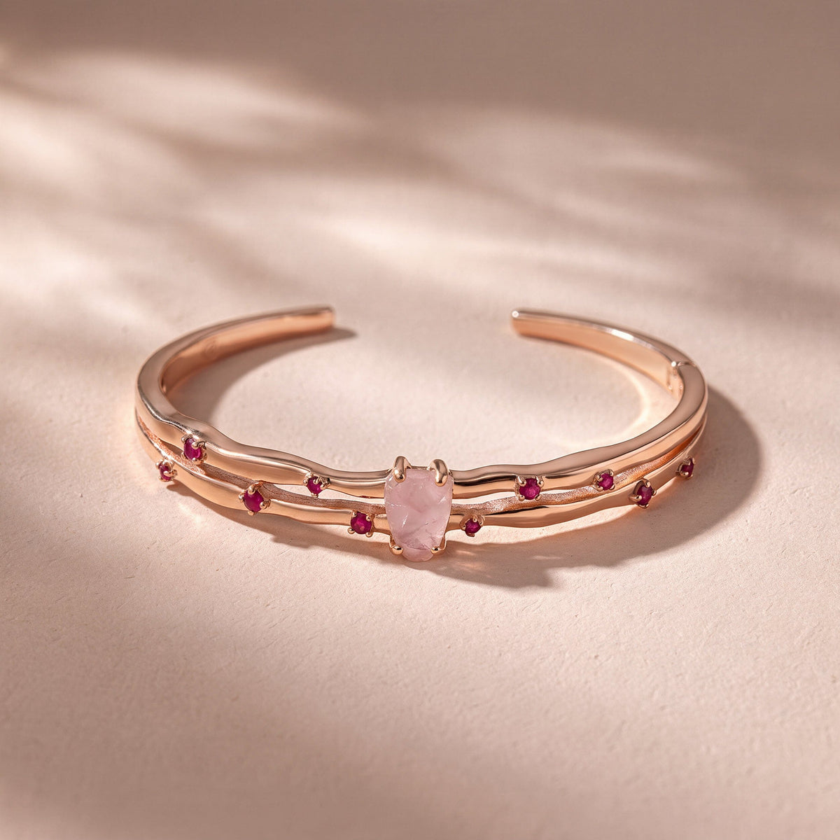 Rose Quartz Cuff - Flow