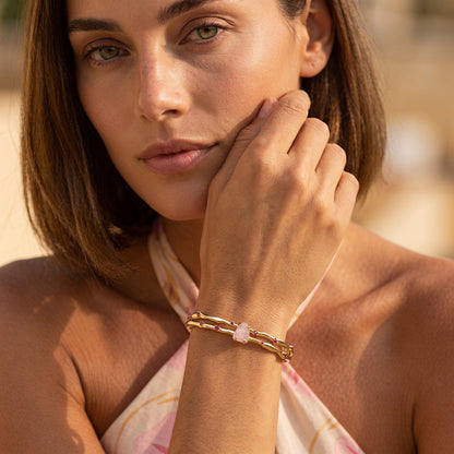 Rose Quartz Cuff - Flow