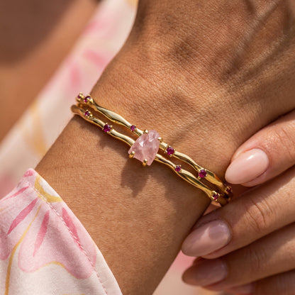 Rose Quartz Cuff - Flow