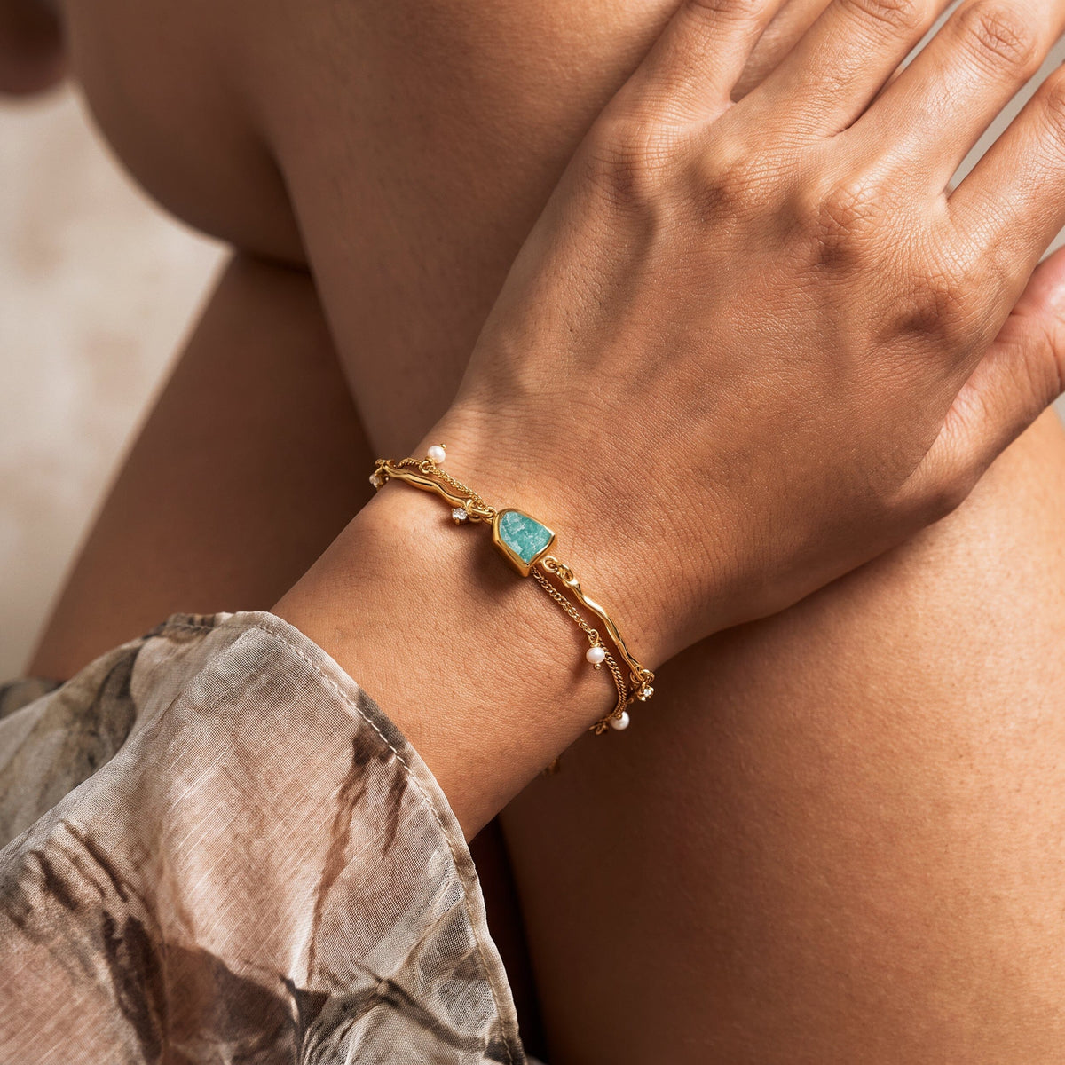 Amazonite Pearl Bracelet - Heirloom