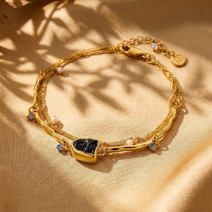 Black Obsidian Pearl Bracelet - Heirloom