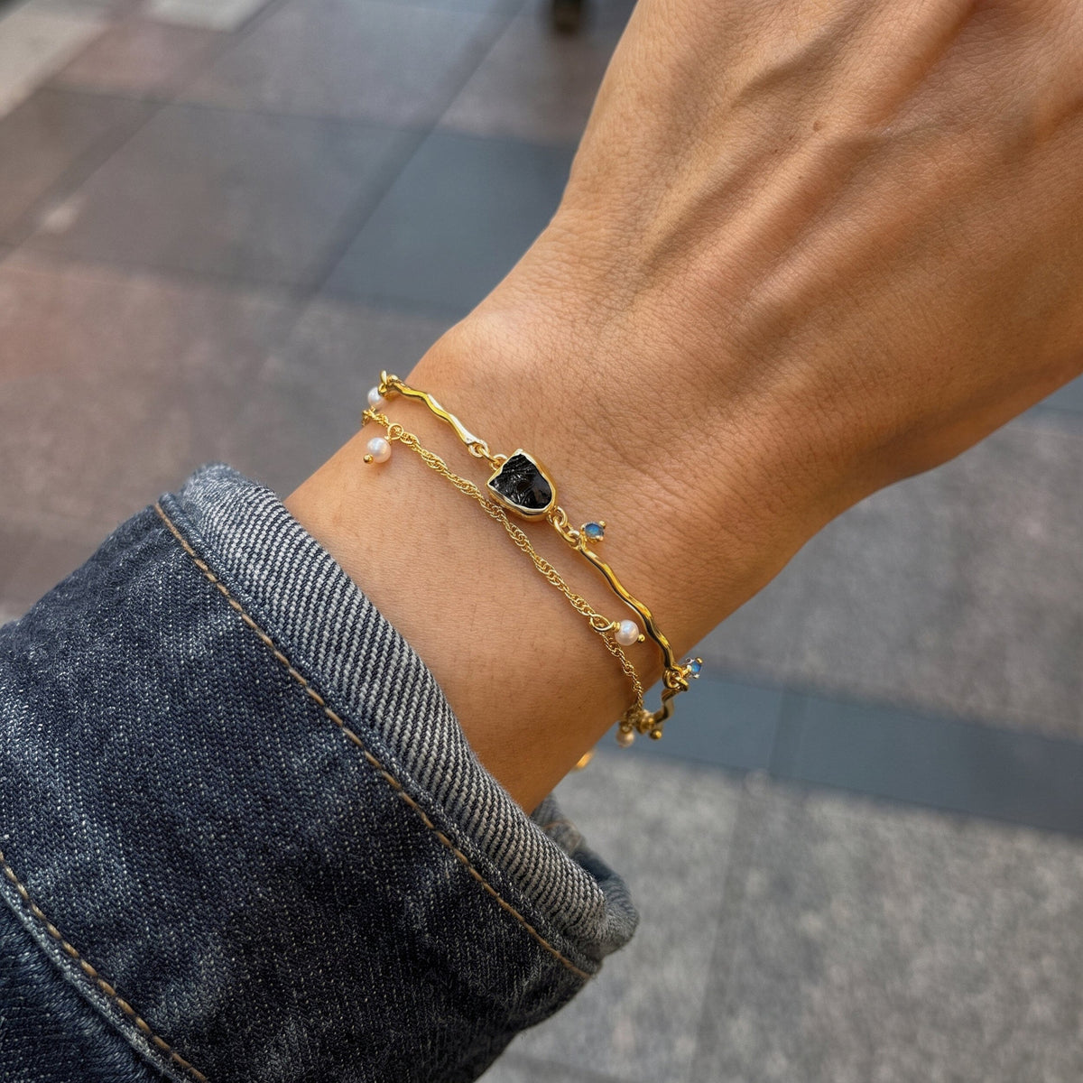 Black Obsidian Pearl Bracelet - Heirloom