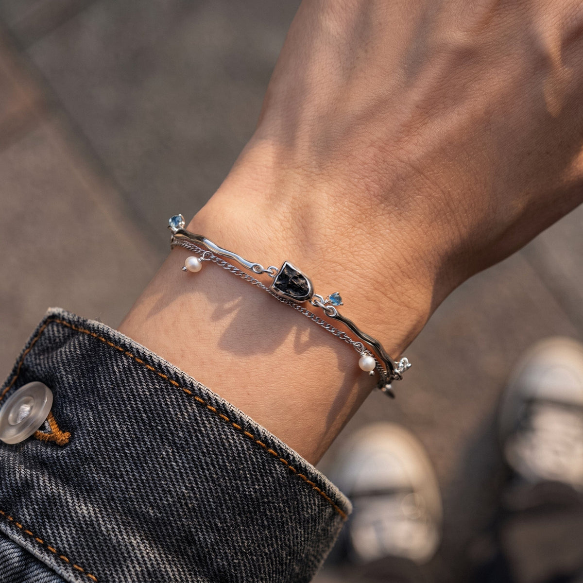 Black Obsidian Pearl Bracelet - Heirloom