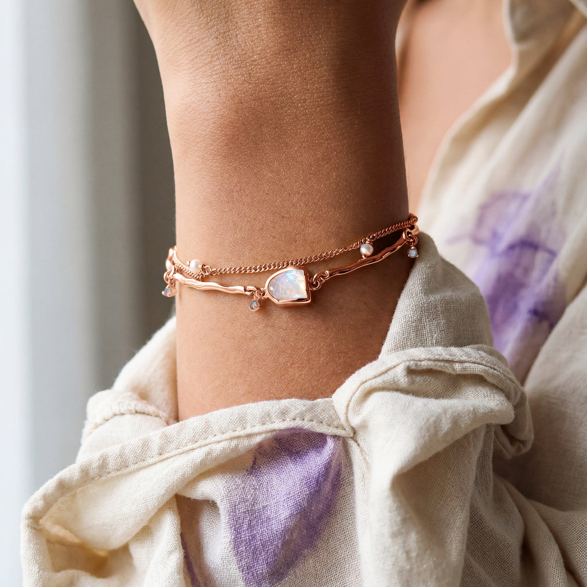 Moonstone Pearl Bracelet - Heirloom