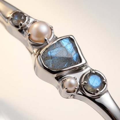 Labradorite Pearl Cuff - Heirloom