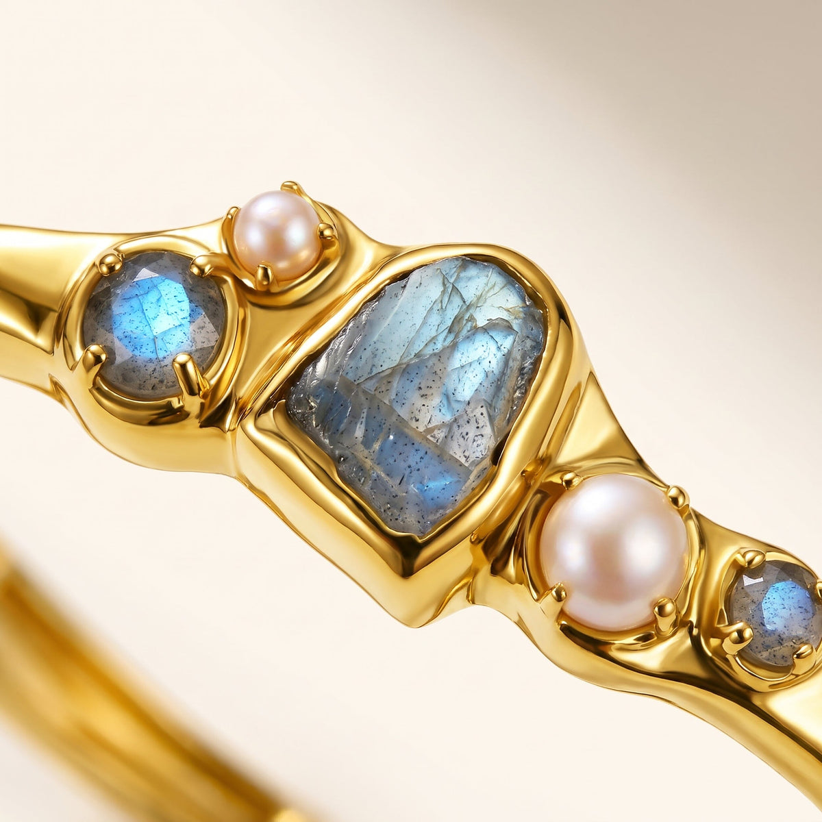 Labradorite Pearl Cuff - Heirloom