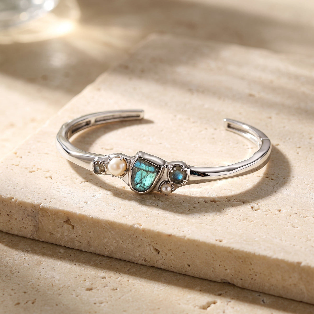 Labradorite Pearl Cuff - Heirloom