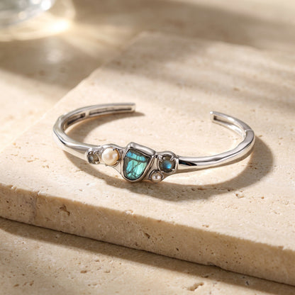 Labradorite Pearl Cuff - Heirloom