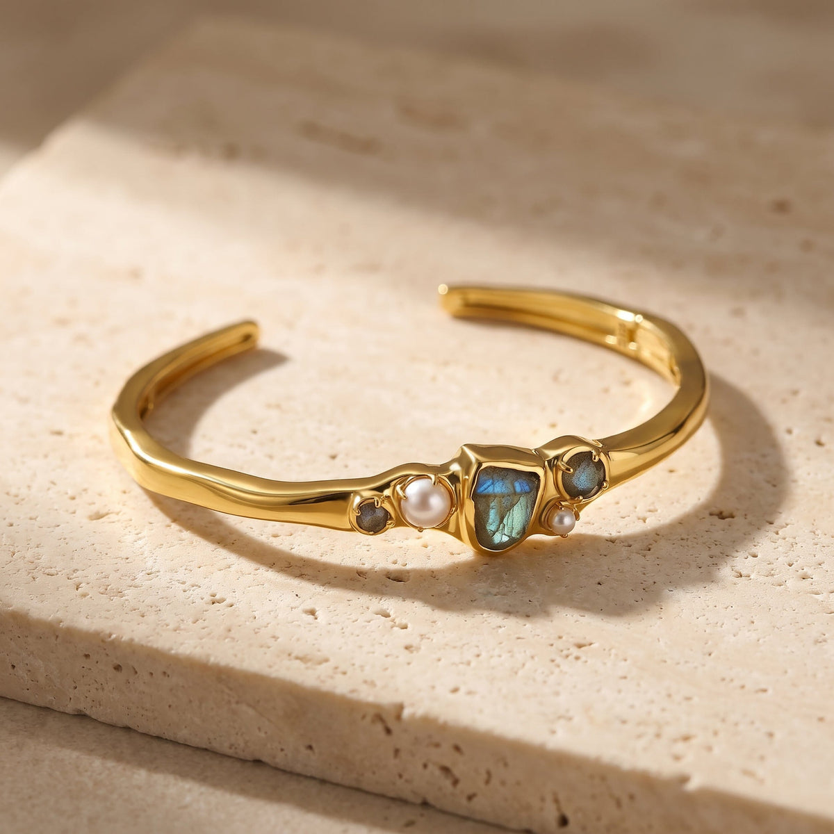 Labradorite Pearl Cuff - Heirloom
