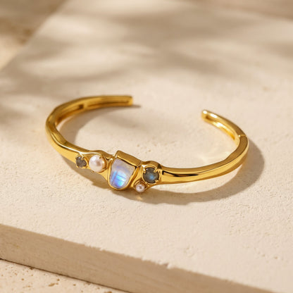 Moonstone Pearl Cuff - Heirloom