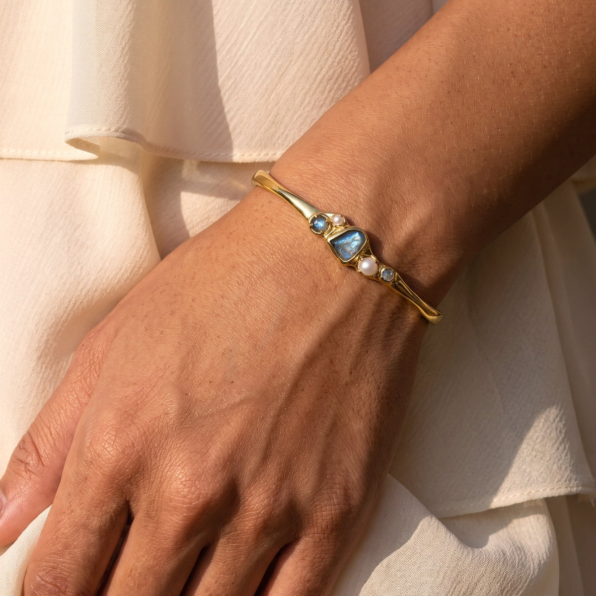 Labradorite Pearl Cuff - Heirloom