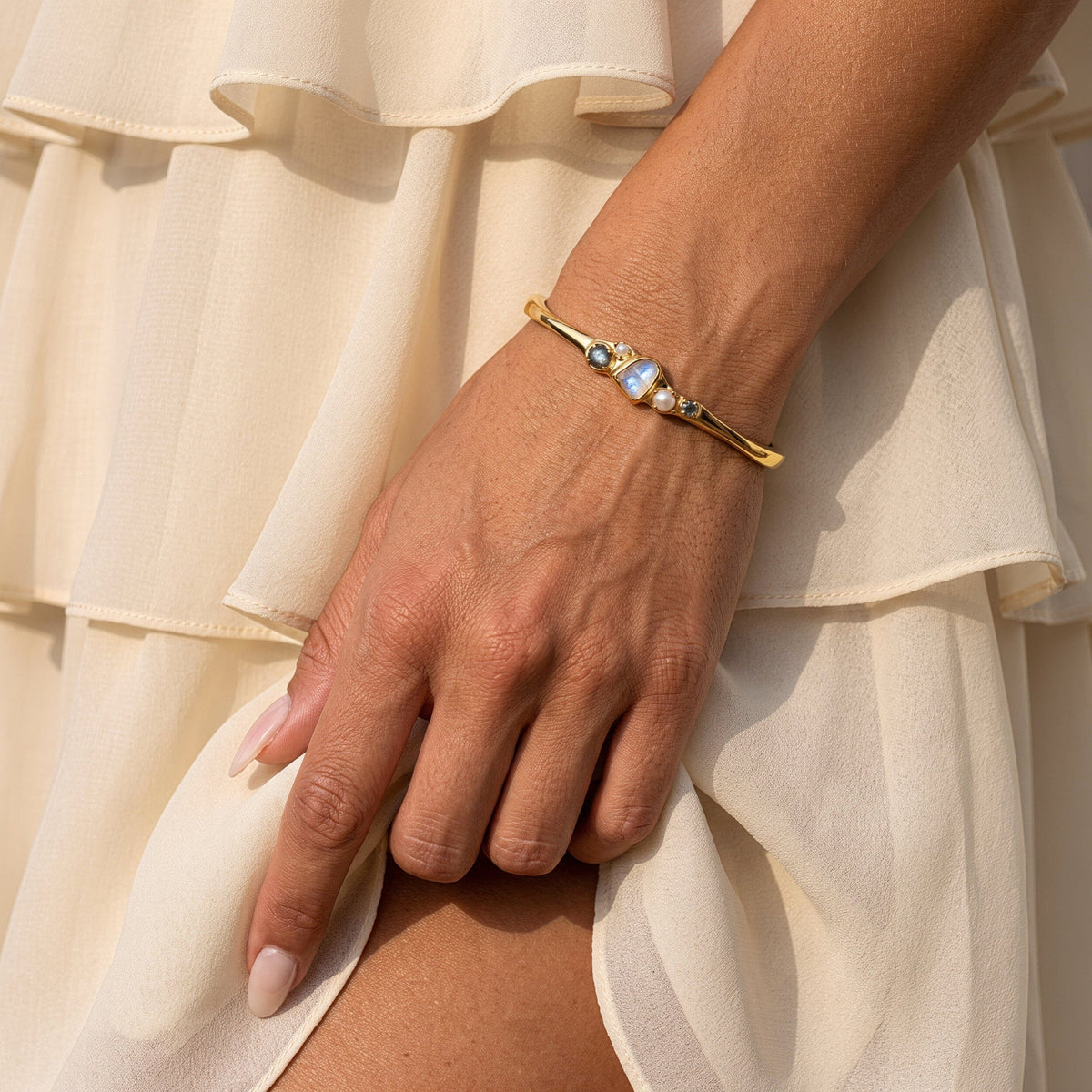 Moonstone Pearl Cuff - Heirloom