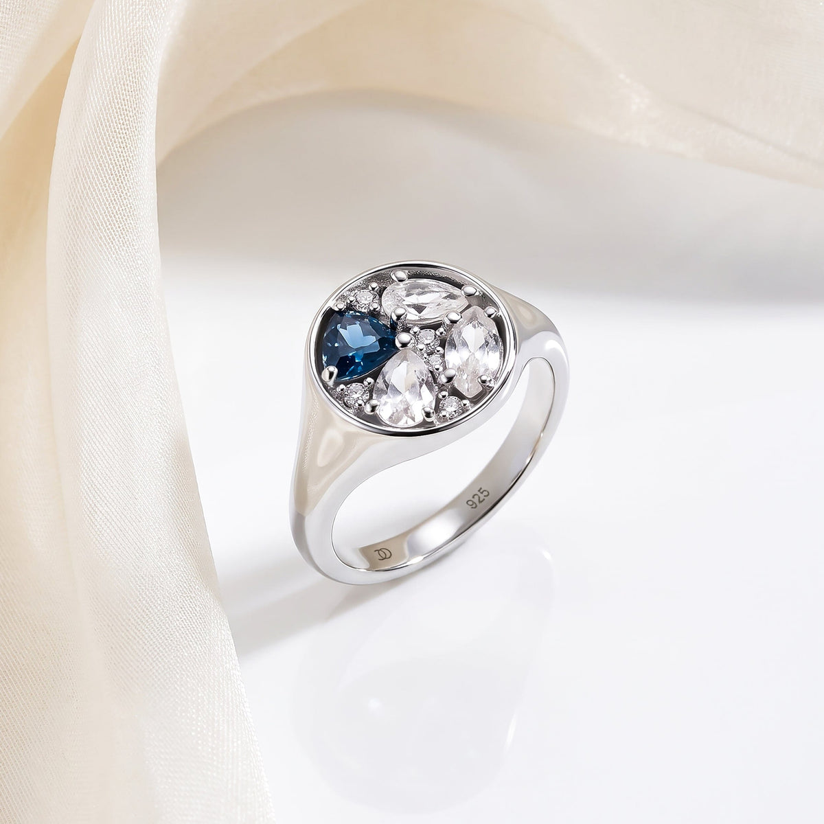 Blue Topaz Ring - Kaleidoscope