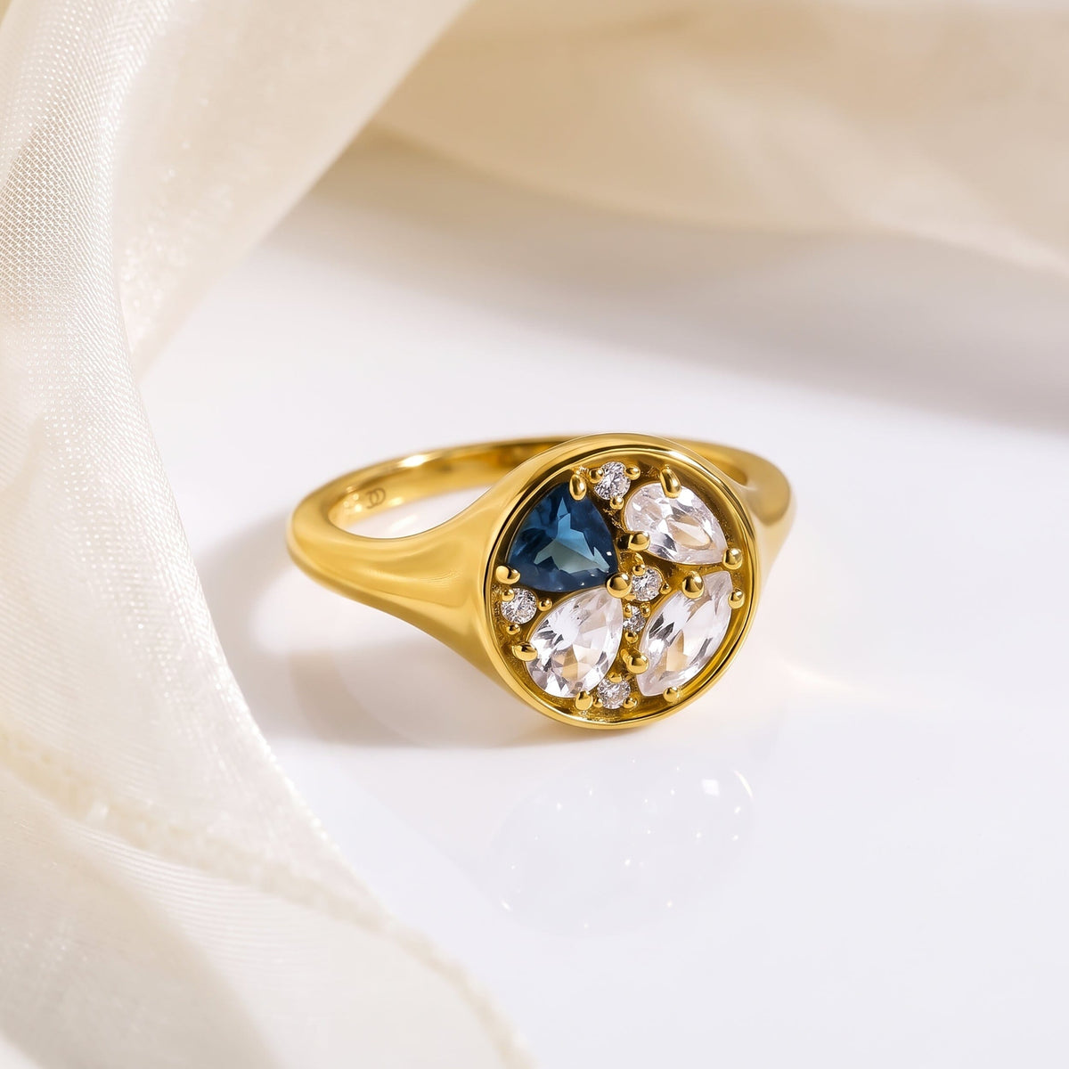 Blue Topaz Ring - Kaleidoscope