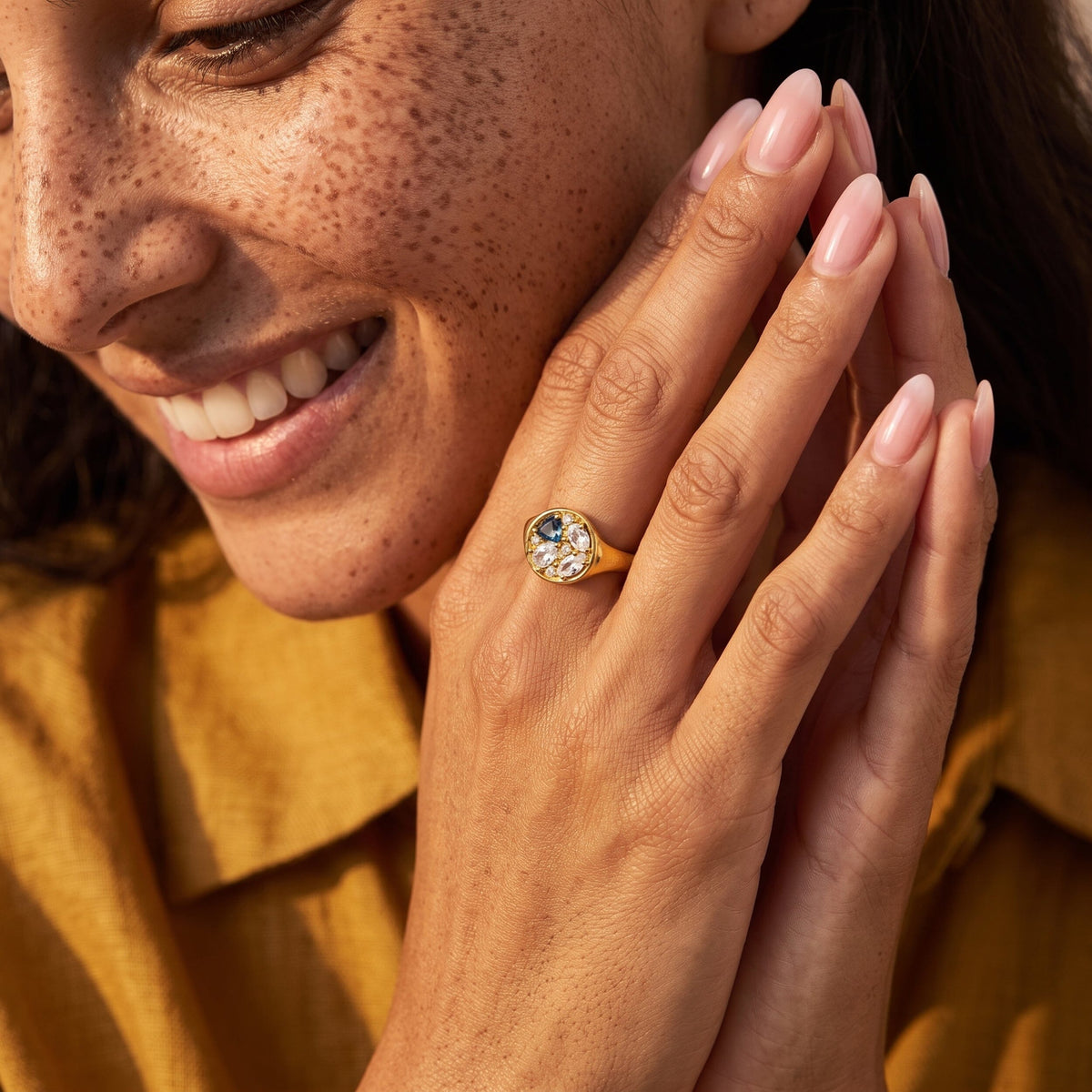 Blue Topaz Ring - Kaleidoscope