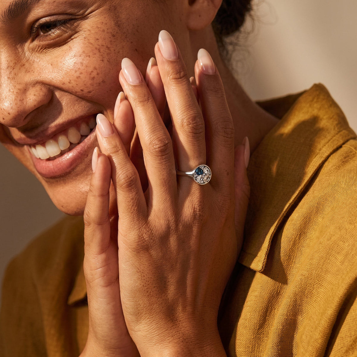 Blue Topaz Ring - Kaleidoscope