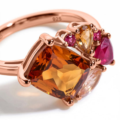Citrine Ring - Tonal Cluster