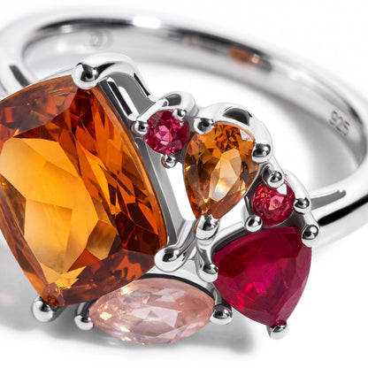 Citrine Ring - Tonal Cluster