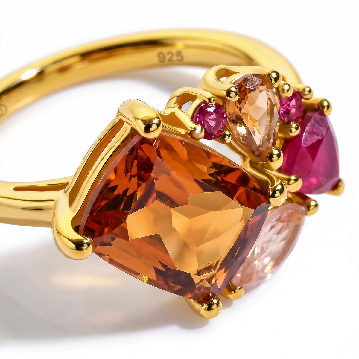 Citrine Ring - Tonal Cluster