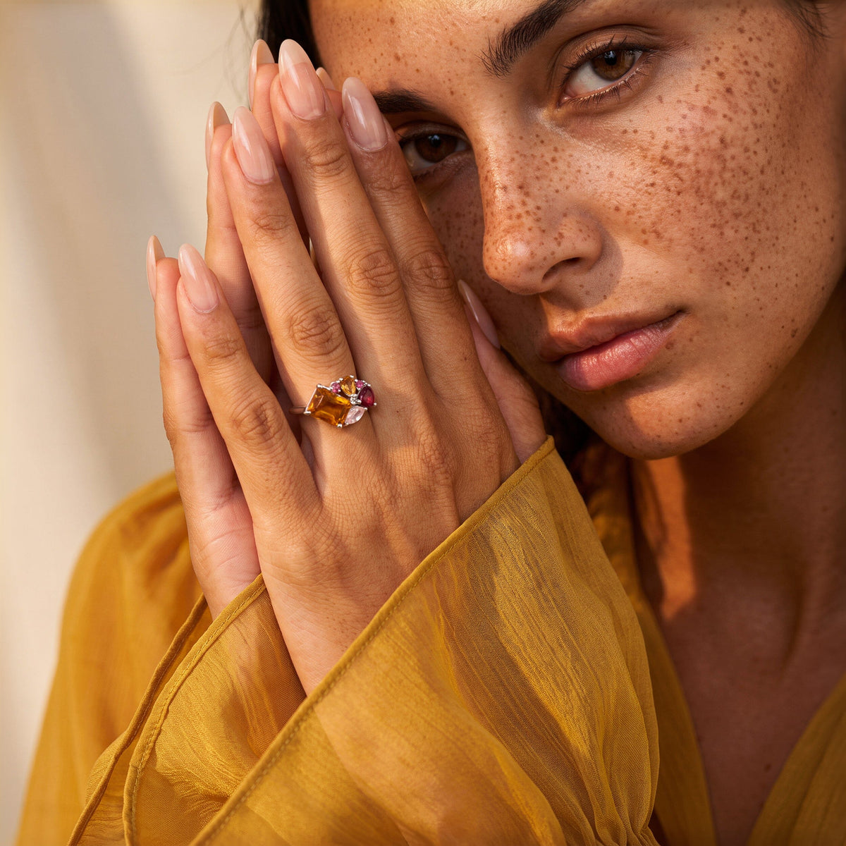 Citrine Ring - Tonal Cluster