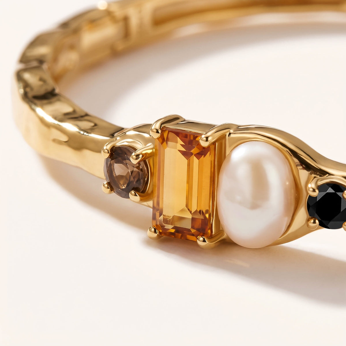 Citrine Pearl Cuff - Treasure