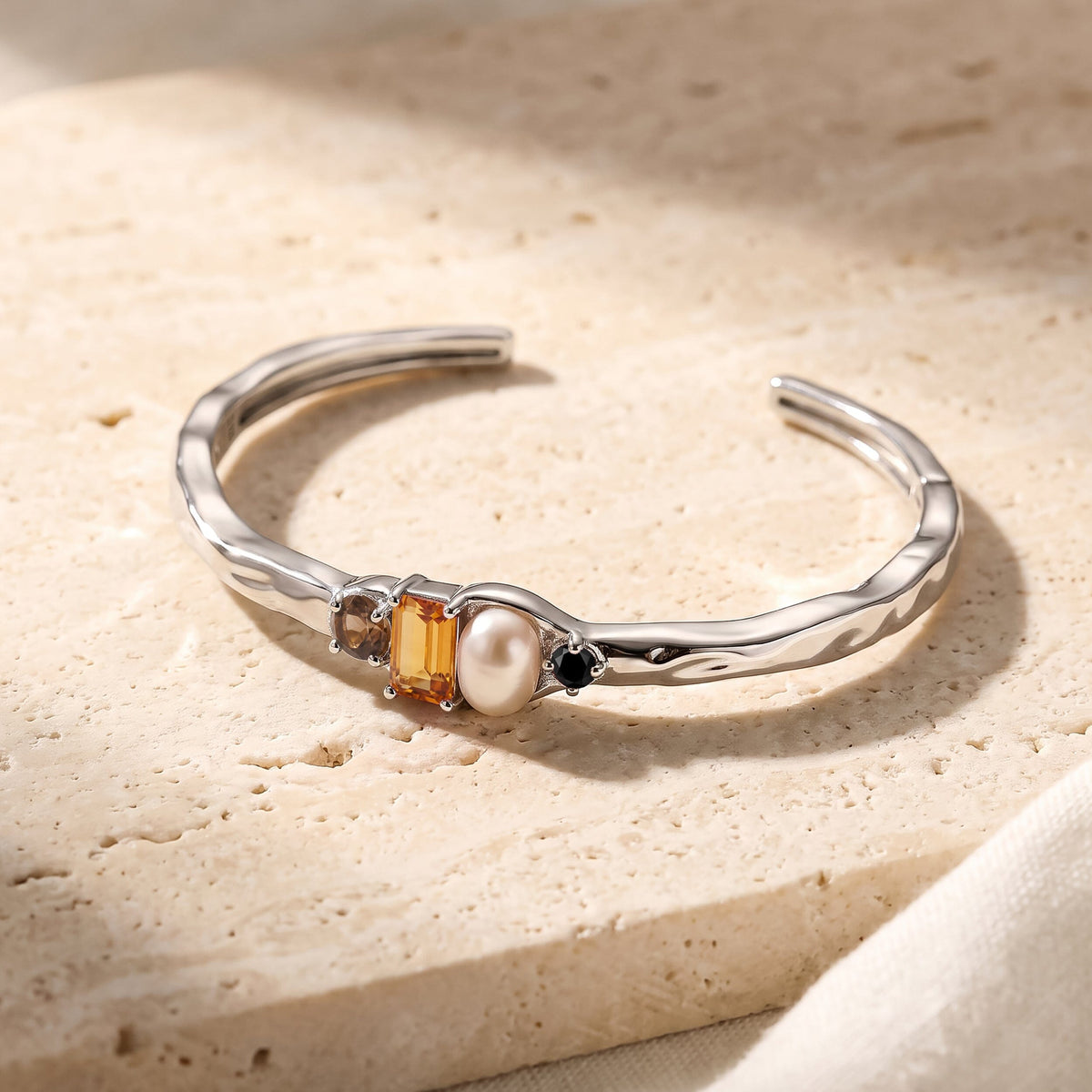 Citrine Pearl Cuff - Treasure