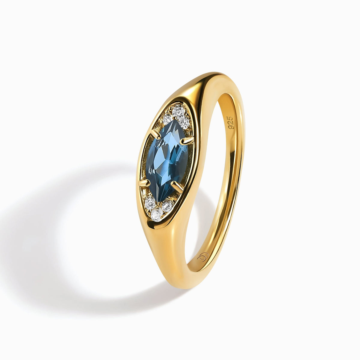 Blue Topaz Ring - Evil Eye