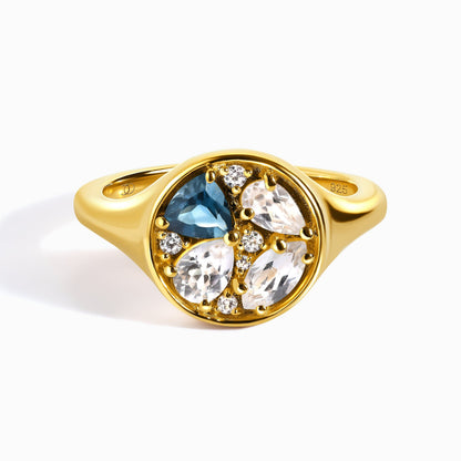 Blue Topaz Ring - Kaleidoscope