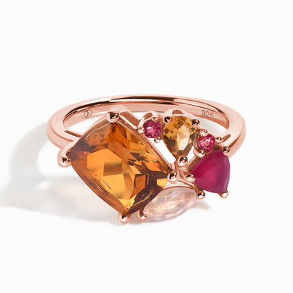 Citrine Ring - Tonal Cluster