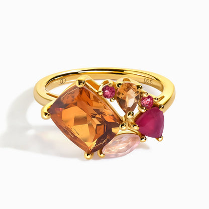 Citrine Ring - Tonal Cluster