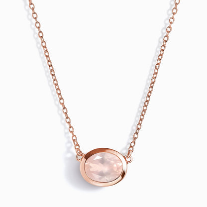 Rose Quartz Necklace - Skin-Touch