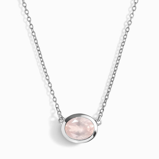 Rose Quartz Necklace - Skin-Touch