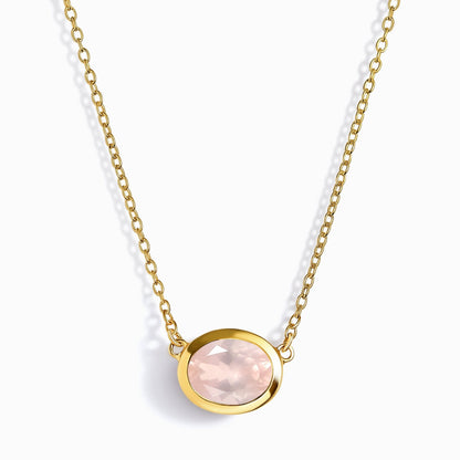 Rose Quartz Necklace - Skin-Touch
