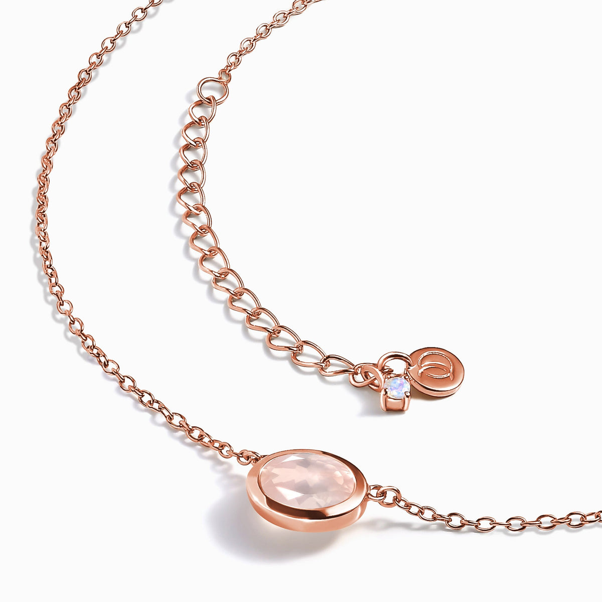 Rose Quartz Necklace - Skin-Touch