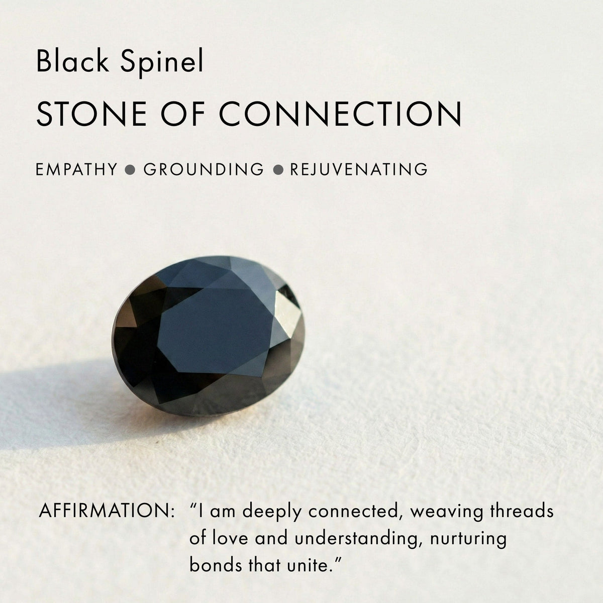 Black Spinel White Zircon Ring - Yin Yang