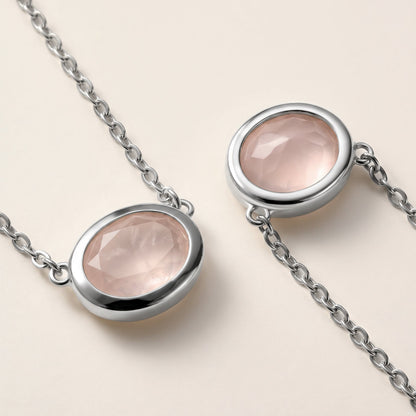 Rose Quartz Necklace - Skin-Touch